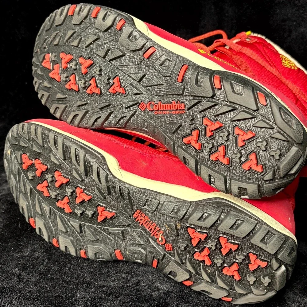 Columbia Minx Fire BL1646-655 Womens US 10 Winter Boots‎ Ruby/Yellow Waterproof